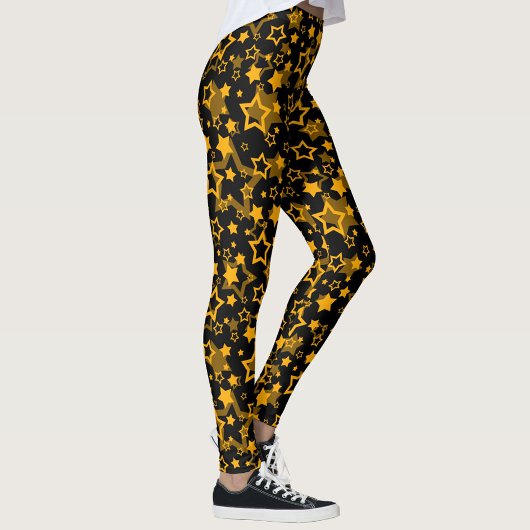 Leggings Design Motif de Parties scintillant Golden Stars