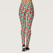 Leggings Design motif de roses rouges (Dos)