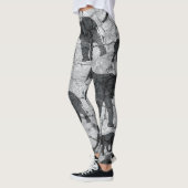 Leggings Design Motif en béton éléphant (Gauche)