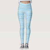 Leggings Design Motif Mandala bleu clair (Devant)