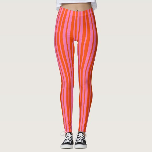 Leggings Design Motif Orange Rose (Devant)