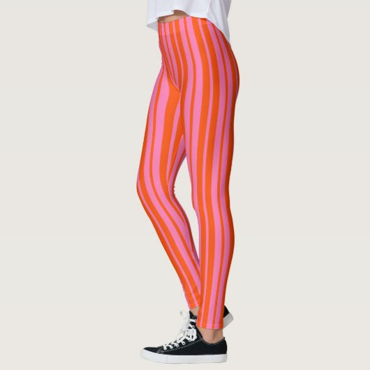 Leggings Design Motif Orange Rose