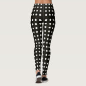 Leggings Design Motif Polka Noir et Blanc Classique (Dos)
