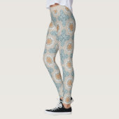 Leggings Design Motif tendance Sud-Ouest Bleu Beige (Gauche)