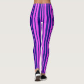 Leggings Design Motif violet bleu élégant rayures (Dos)