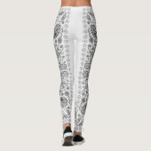 Leggings Design noir et blanc Paisley (Dos)