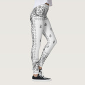 Leggings Design noir et blanc Paisley (Droite)