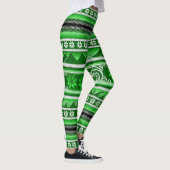 Leggings Design nordique hiver vert (Droite)