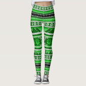 Leggings Design nordique hiver vert (Devant)