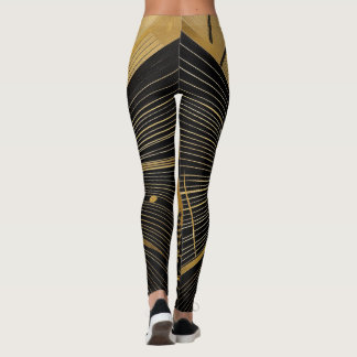 Leggings Design or et noir