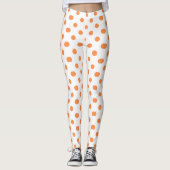 Leggings Design orange pointillé (Devant)