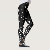 Leggings Design Pois en chute blanche (Droite)