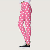 Leggings Design Pois rose blanc (Gauche)