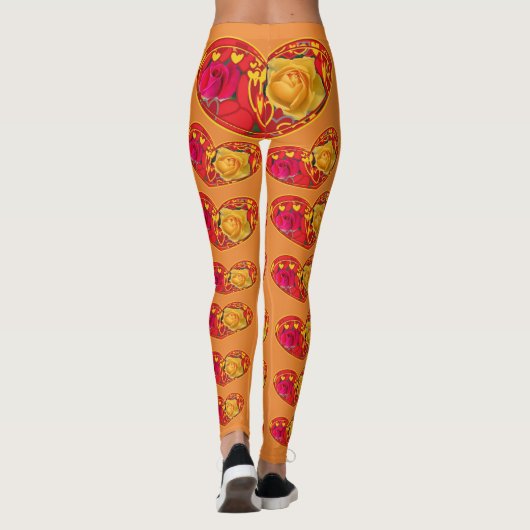 leggings design rose et Hearts (Dos)