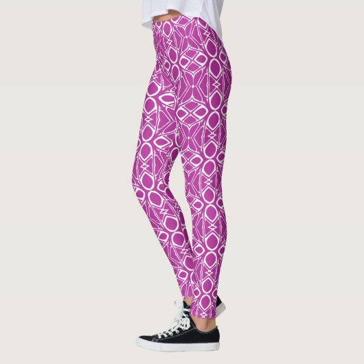 leggings design rose foncé (Gauche)