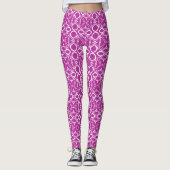 leggings design rose foncé (Devant)