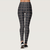 Leggings Design rose gris de médaillon (Dos)