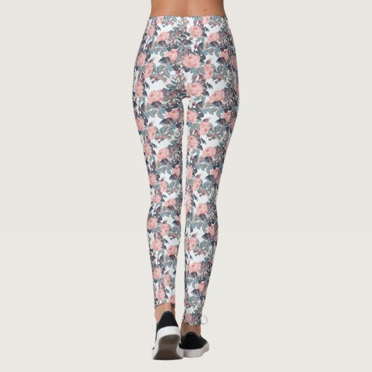 Leggings Design Rose rose (Dos)