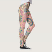 Leggings Design tendance métal or et rose Mandala (Droite)
