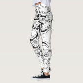 Leggings Design tribal de Black and White Empire (Gauche)