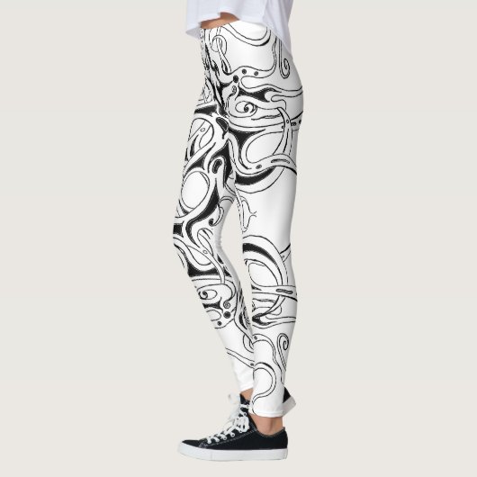 Leggings Design tribal de Black and White Empire (Gauche)
