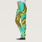 Leggings Design Turquoise (Gauche)