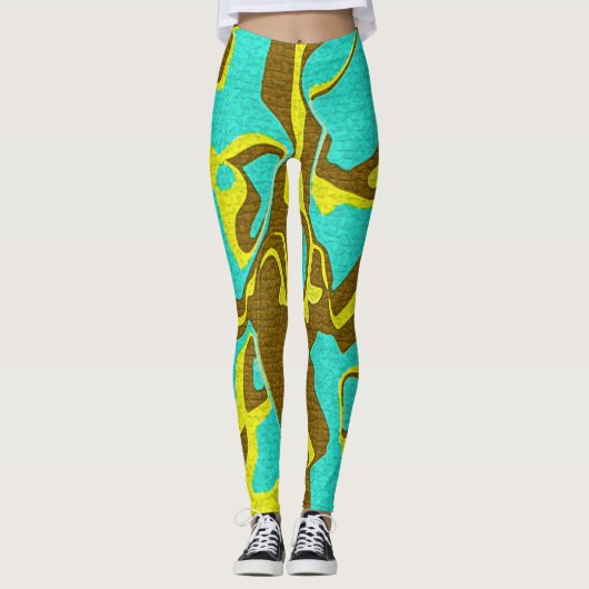 Leggings Design Turquoise (Devant)