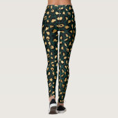 Leggings Design turquoise et Gold Leopard Series 1 (Dos)
