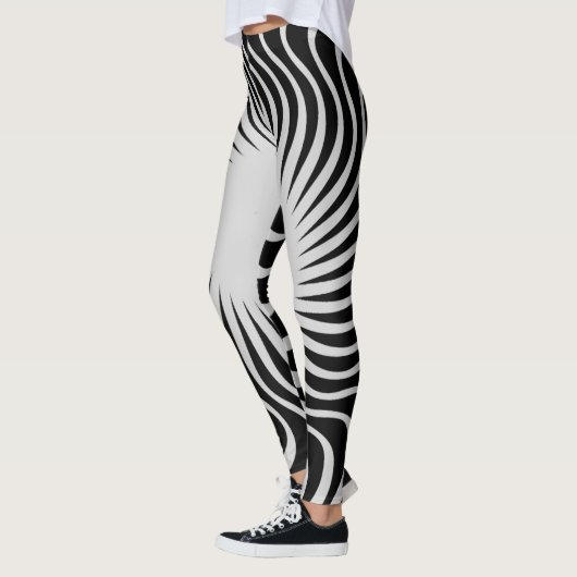 Leggings Design unique de motif zèbre magnifique (Gauche)