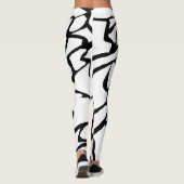 Leggings Design unique noir et blanc (Dos)