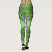 Leggings Design vert et violet (Dos)