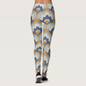 Leggings Design vintage Floral Sans Maille. (Dos)