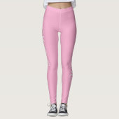 Leggings Design Your Own Name on Stylish Light Pink (Devant)