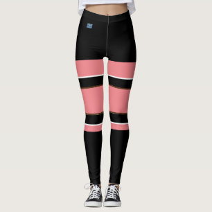 Leggings Désignation des empreintes (Peach Black) RFPMDesig
