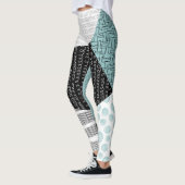 Leggings Dessin Abstrait à main levée : Arrière - plan arti (Gauche)