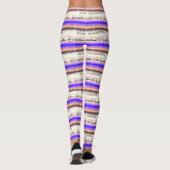 Leggings Dessin abstrait MODERNE bleu-brun-clair (Dos)