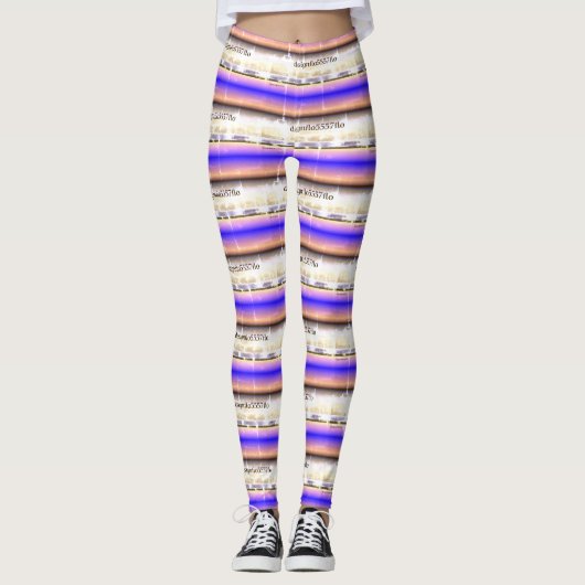 Leggings Dessin abstrait MODERNE bleu-brun-clair (Devant)