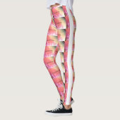 Leggings Dessin abstrait MODERNE en blanc rouge clair (Gauche)