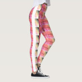 Leggings Dessin abstrait MODERNE en blanc rouge clair (Droite)