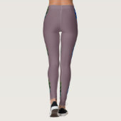 Leggings Dessin abstrait MODERNE en couleur : #7D616C-bleu- (Dos)