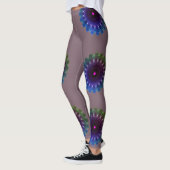 Leggings Dessin abstrait MODERNE en couleur : #7D616C-bleu- (Gauche)