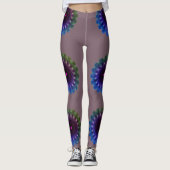 Leggings Dessin abstrait MODERNE en couleur : #7D616C-bleu- (Devant)