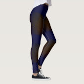 Leggings Dessin abstrait MODERNE en mosaïque bleu-marron-pr (Droite)