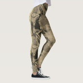 Leggings Dessin abstrait MODERNE en noir-brun-clair - (Droite)
