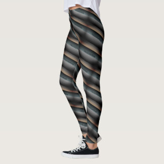 Leggings Dessin abstrait MODERNE en noir gris clair