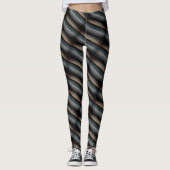 Leggings Dessin abstrait MODERNE en noir gris clair (Devant)