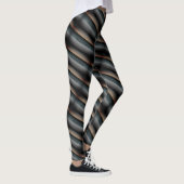 Leggings Dessin abstrait MODERNE en noir gris clair (Droite)