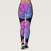 Leggings Dessin abstrait MODERNE en rose-clair-noir-bleu (Dos)