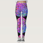 Leggings Dessin abstrait MODERNE en rose-clair-noir-bleu (Devant)
