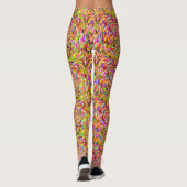 Leggings Dessin abstrait MODERNE en vert-jaune-clair (Dos)